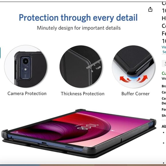 5 PACK ! Case Lenovo Tab M10 5G 10.61-Inch Android 13 Tablet, Slim Hard Back NEW - Picture 4 of 7